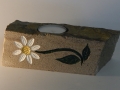 Daisy tealight holder carved in sandstone from Birch Hill in The Forest of Dean, £38