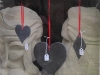 Slate Hearts, window decoration.