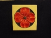 Poppy, carved and painted Tetbury limestone         