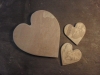 Chinese slate hearts, from £5.00. Other sizes and initials engraved to order.