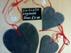Welsh Slate hearts. various sizes
