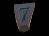 House number, Forest of Dean sandstone, painted green