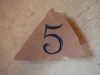House number,Red Sandstone,Painted blue