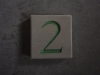 House number,Tetbury Limestone,Painted green