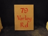 Forest of Dean Red Sandstone, letters painted red         