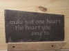 Commission for a line from a poem carved on roof slate.