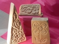 Flowers hand carved in a mix of Tetbury limestone and Forest of Dean sandstone