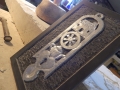 Silver Wedding Annivesary, Hand carved Welsh Slate. Shallow relief