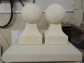 a pair with their unfinished coping stones