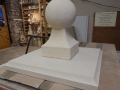 the other with finished coping stone
