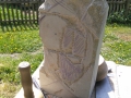 digging out the stone