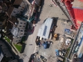 View from top of scaffolding.
