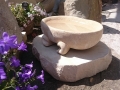 Bath stone bowl with wave form feet (sold)