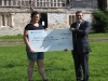 Me and jeremy Williamson, cheque handover