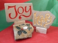Joy, Happy and Holly and Ivy Tealight holder