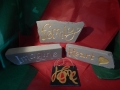 Family £109 imagine £69 Heart £62,  Hand carved and painted Forest of Dean sandstone.Home hand painted slate £10