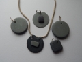 slate and silver pendants £30-£35