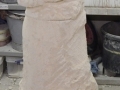 Carving into the stone