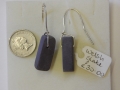 Earrings, Welsh slate sterling silver.