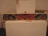 Two Dog Border from Lindisfarne, Lepine limestone painted and gilded