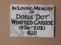 Memorial, hand carved Marble, 4.5 inches x 6 inches.
