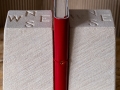 personalised bookends. Hand carve out of Tetbury limestone with felt on the base