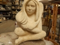 Go away don't go away, carving so far. Tetbury limestone
