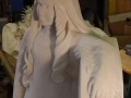 Close up on the Art Nouveau style sculpture