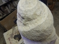 Start of new seashell inspired carving. Hand carved Painswick limestone.
