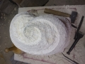 Start of new seashell inspired carving. Painswick limestone.