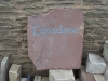 Forest of Dean Sandstone House name, painted grey/blue