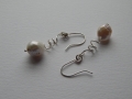 Pearl spiral earrings
