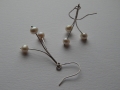 pearl drop earrings with Sterling Silver