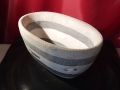 Layered stone bowl.