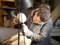Using flat chisel to tidy the mitre