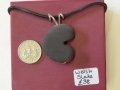Heart shaped Welsh slate pendant with sterling silver wire