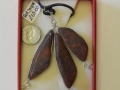 3 piece Red jasper and sterling silver pendant