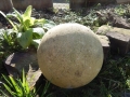 Hand carved Tetbury limestone sphere for my sculpture