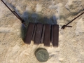 7 piece Welsh slate pendant with sterling silver