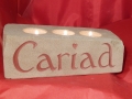 Cariad 3 tealight holder. A Welsh term of endearment.