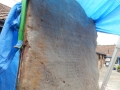 Carving the village names.