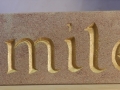 Forest of dean sandstone, painted. £40