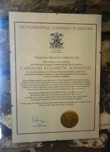 Yeoman Mason Certificate